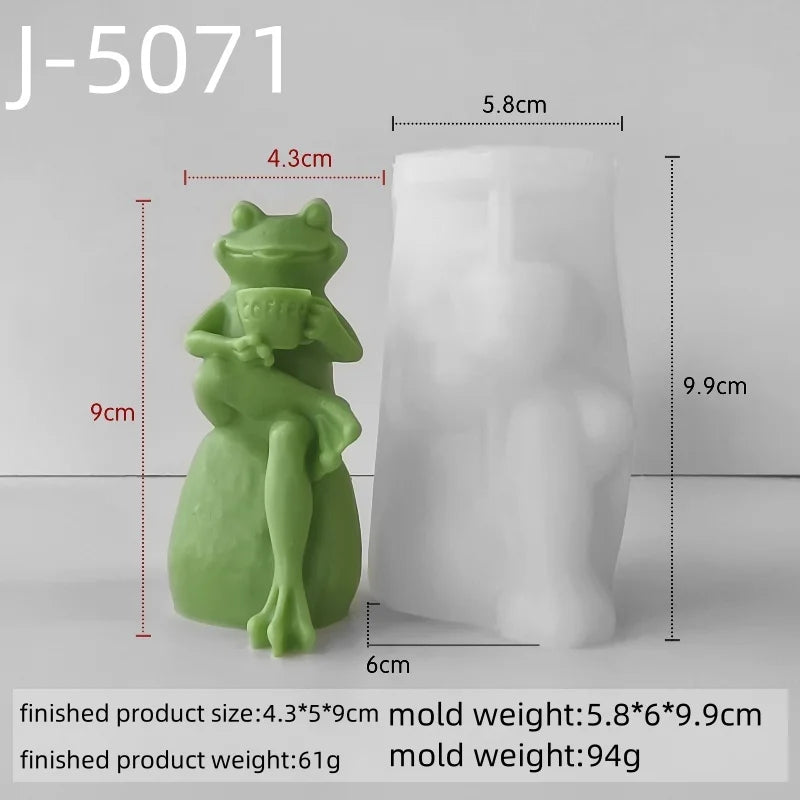 DIY Frog Candle Silicone Mold Gypsum Aromatherapy