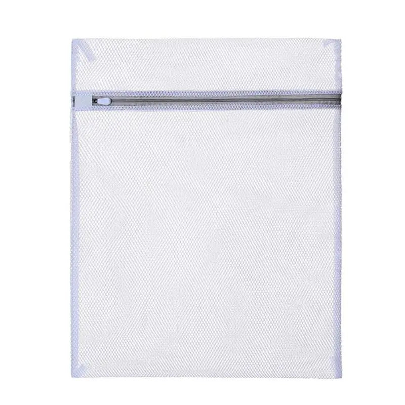 2Pcs White 40X50cm Durable Honeycomb Mesh Laundry Bags