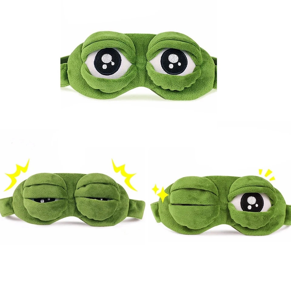 3D Sad Frog Sleep Mask