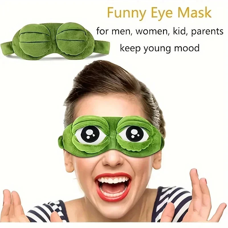 3D Sad Frog Sleep Mask