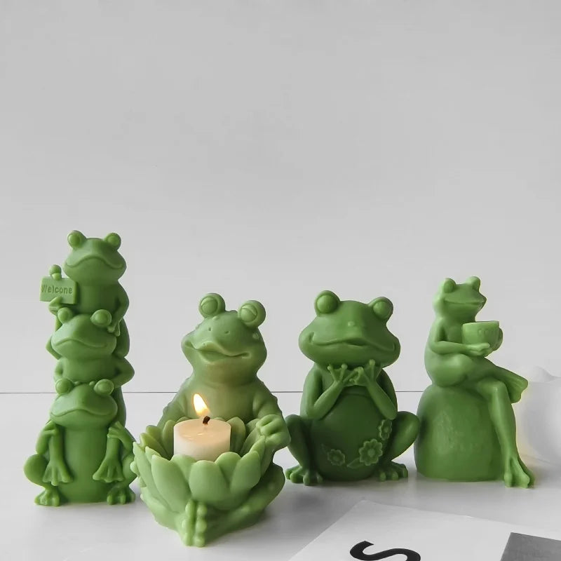 DIY Frog Candle Silicone Mold Gypsum Aromatherapy