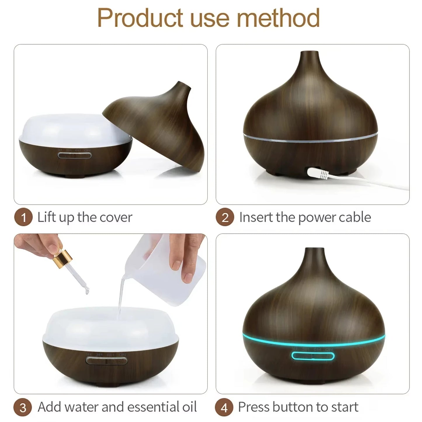 Air Humidifier Aromatherapy Essential Oil Diffuser