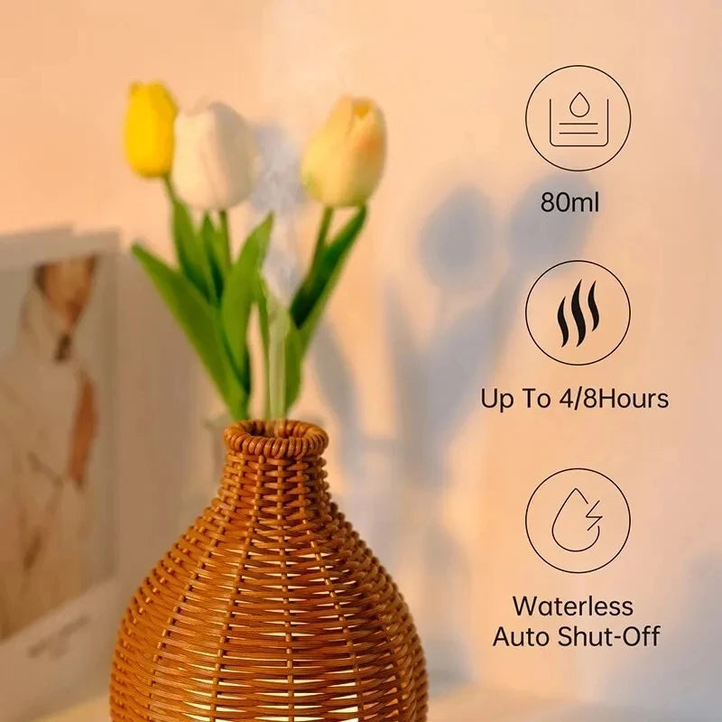 Wood Weave Mini Vase Air Humidifier