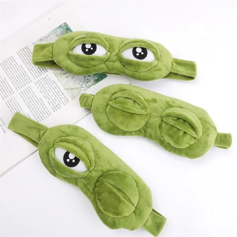 3D Sad Frog Sleep Mask