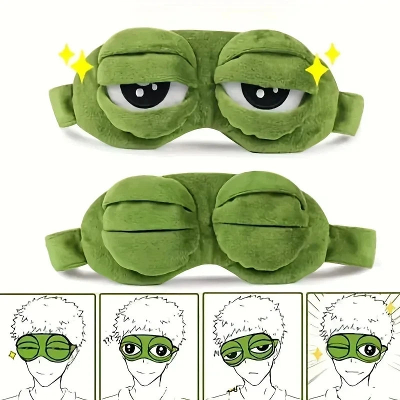 3D Sad Frog Sleep Mask