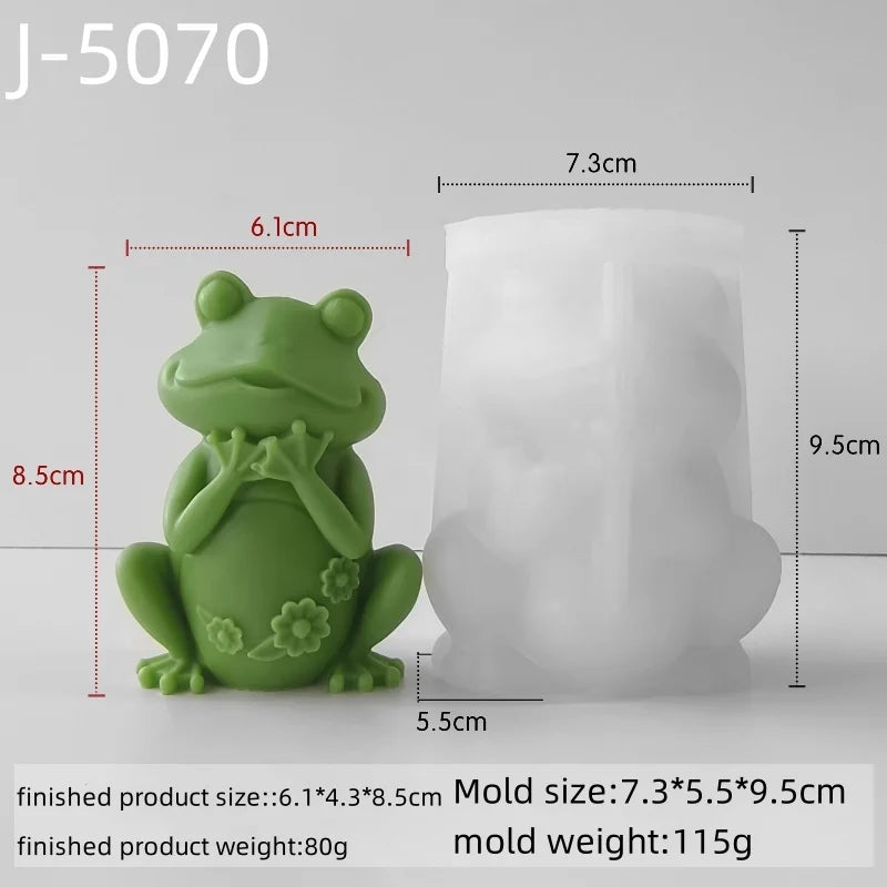 DIY Frog Candle Silicone Mold Gypsum Aromatherapy