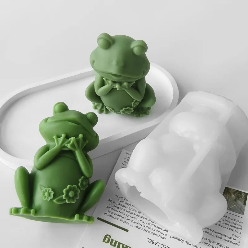 DIY Frog Candle Silicone Mold Gypsum Aromatherapy