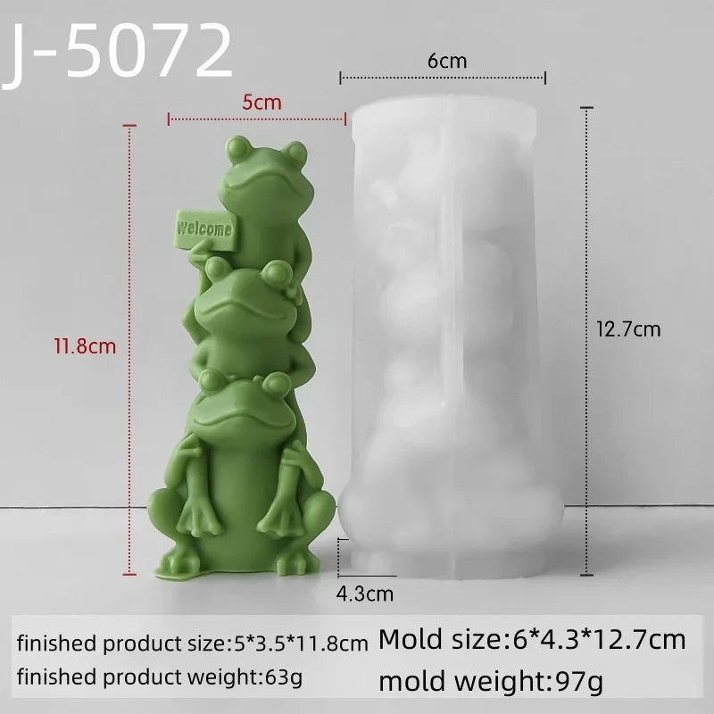 DIY Frog Candle Silicone Mold Gypsum Aromatherapy