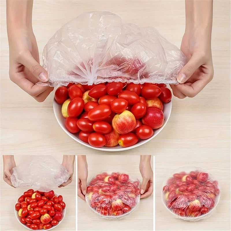 100pcs Reusable Food Wrap Storage Covers Bags