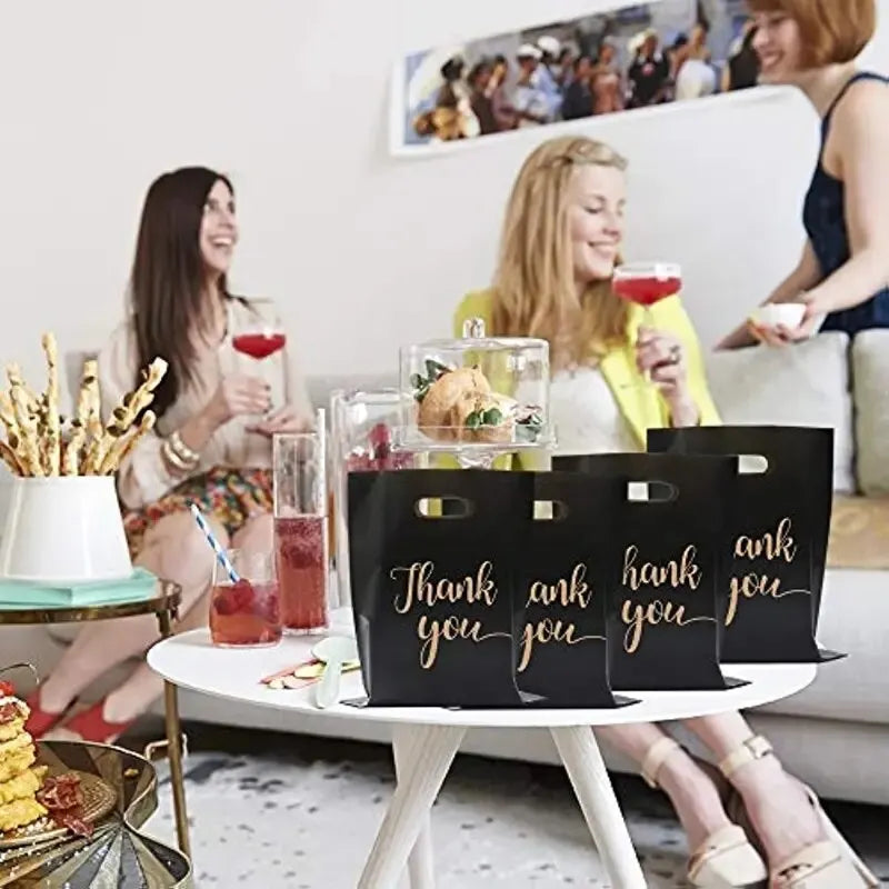 20pcs Extra Thick Reusable Plastic Thank You Bags