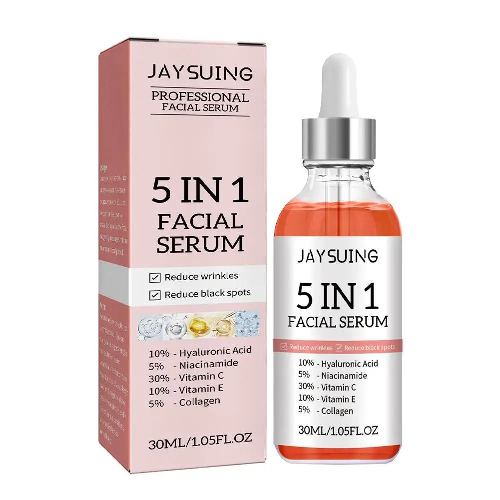 5 In 1 Fade fine lines Firming Face Serum Moisturizing brightning Vitamin C