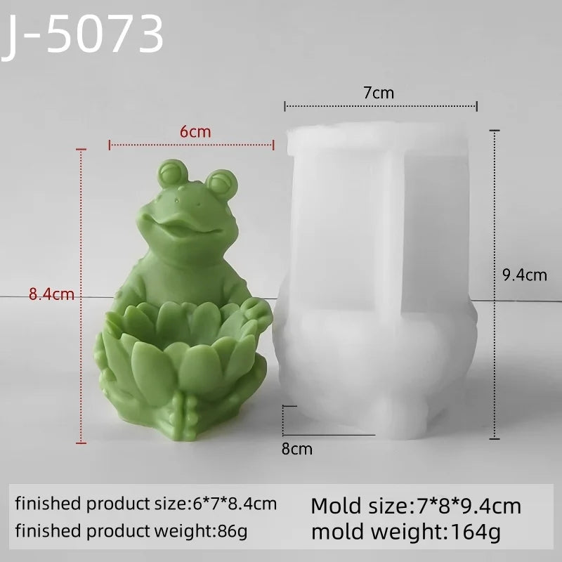 DIY Frog Candle Silicone Mold Gypsum Aromatherapy