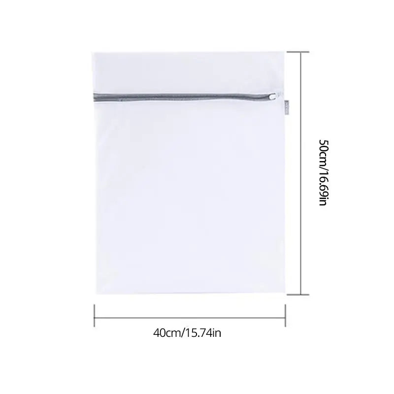 2Pcs White 40X50cm Durable Honeycomb Mesh Laundry Bags