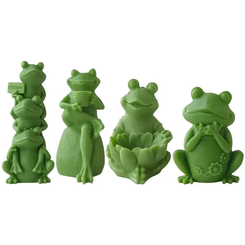 DIY Frog Candle Silicone Mold Gypsum Aromatherapy