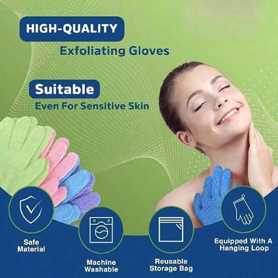 Reversible Exfoliating Shower Gloves