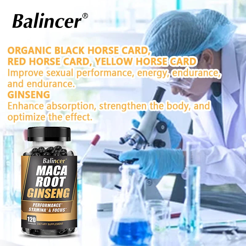 Maca Root + Ginseng Extract Capsules
